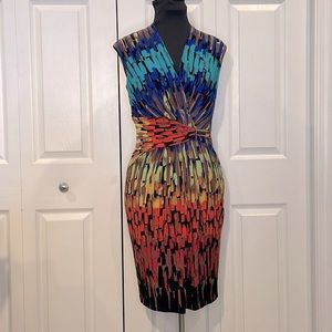 Ellen Tracy Watercolor Jersey Dress NWOT